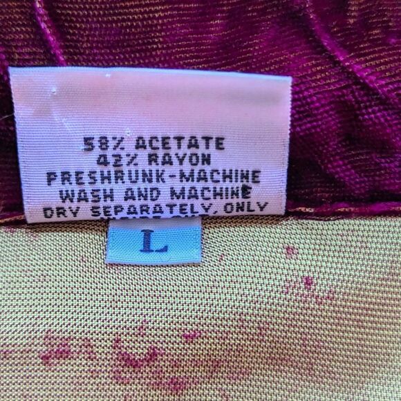 CP Shades L Red Burnout Velvet Top Whimsigoth Fairy Grunge Rebel Punk 90s 70s - Picture 9 of 10